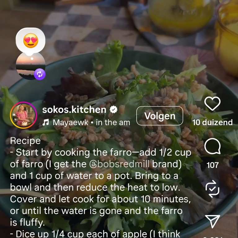 Gezonde zalm en parelgort salade