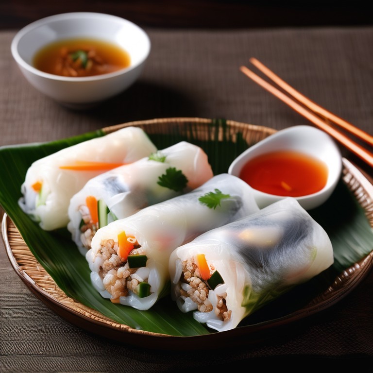 Reisrollen mit Weißkohl und Paprika