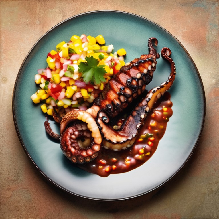Grilled Octopus with Spicy Corn Salsa