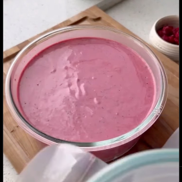 Raspberry chia pudding!