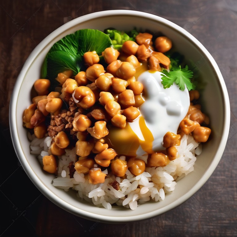 Crispy Chickpea and Chicken Rice Bowl