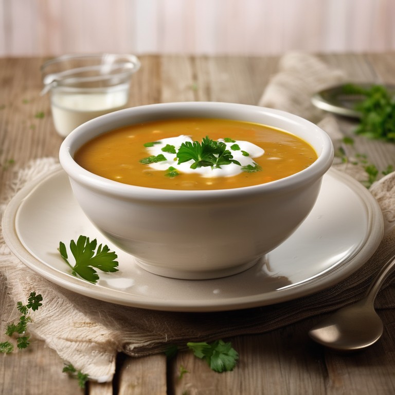 Linsen-Kartoffel-Suppe mit Sahne