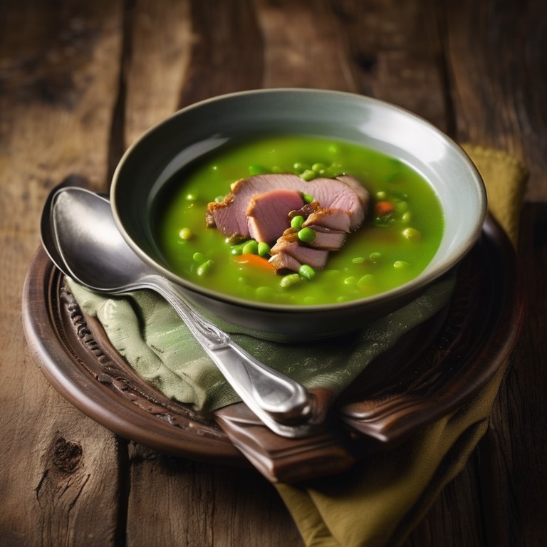 Гороховый суп с копчёной грудкой