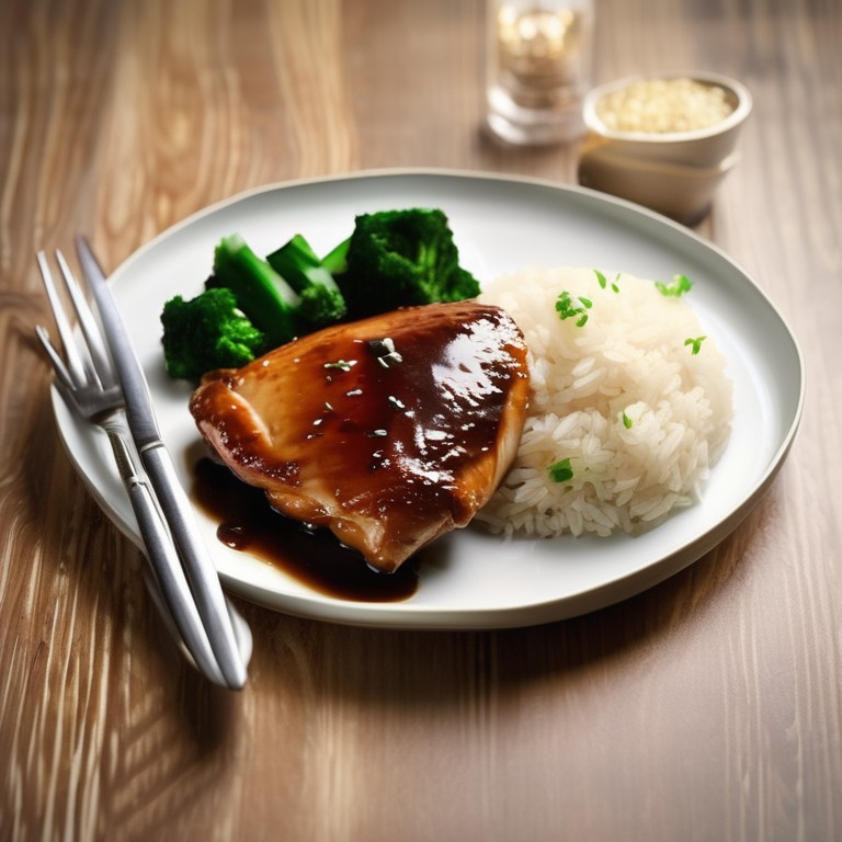 Soy-Glazed Chicken with Garlic Butter Rice