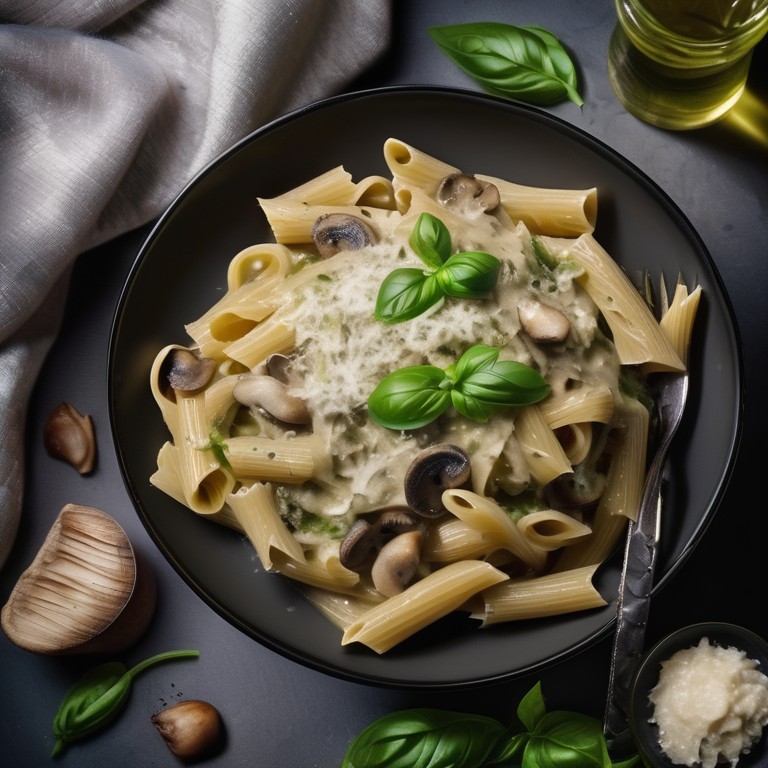Creamy Pesto Mushroom Pasta