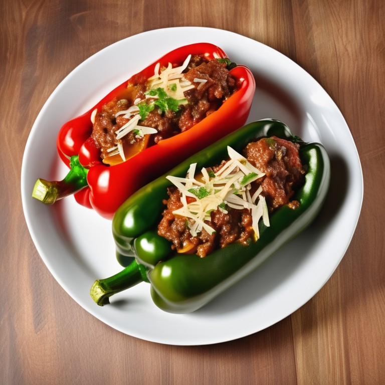 Mediterranean Zucchini-Stuffed Bell Peppers