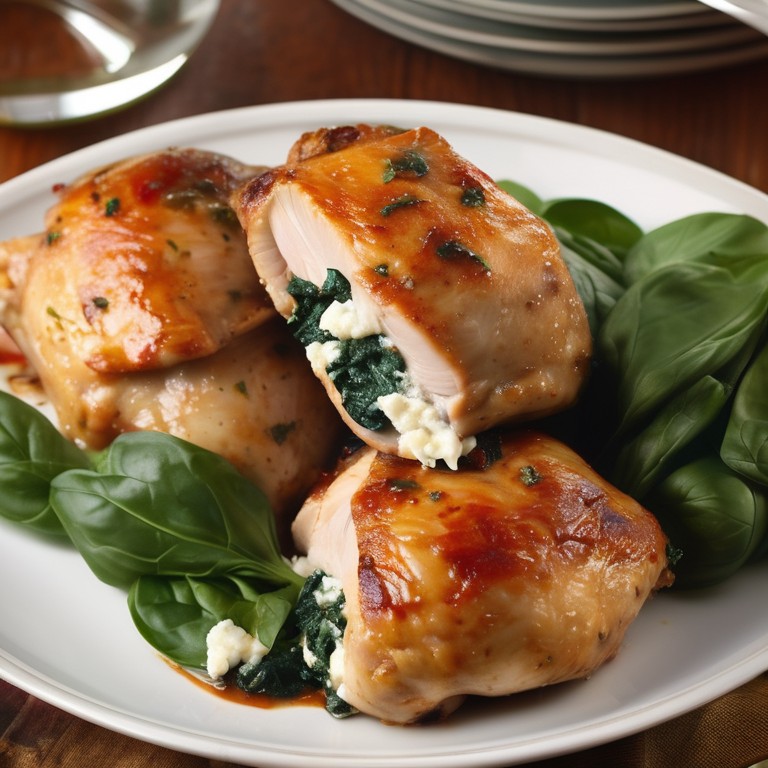 Basil Stuffed Chicken Thighs