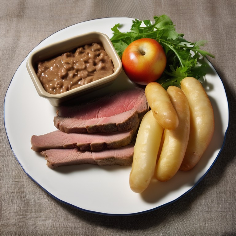 Pâté de Steak avec Pommes de Terre, Saucisses et Gnocchis au Poulet et Lentilles au Blé