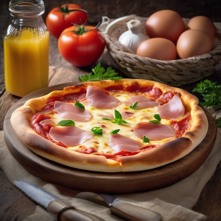 Pizza sin huevo, jamón, queso ni tomate