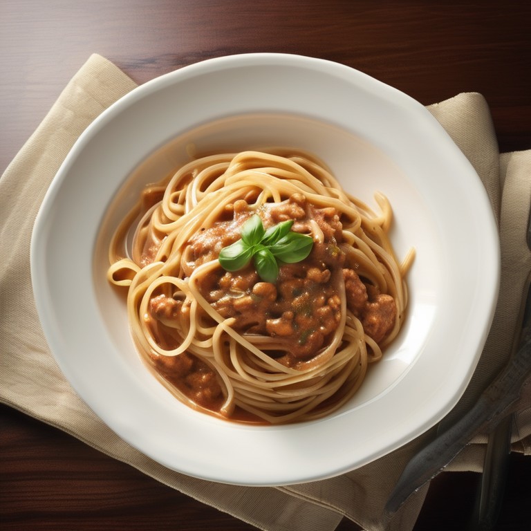 Spaghetti mit Erdnusssoße