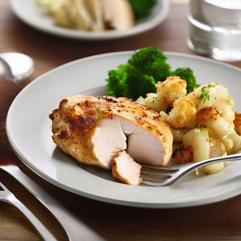 Baked Chicken Breast with Roasted Cauliflower