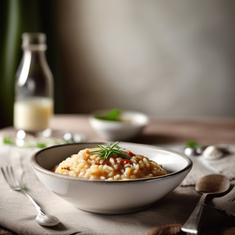 Spiced Garlic Anchovy Risotto