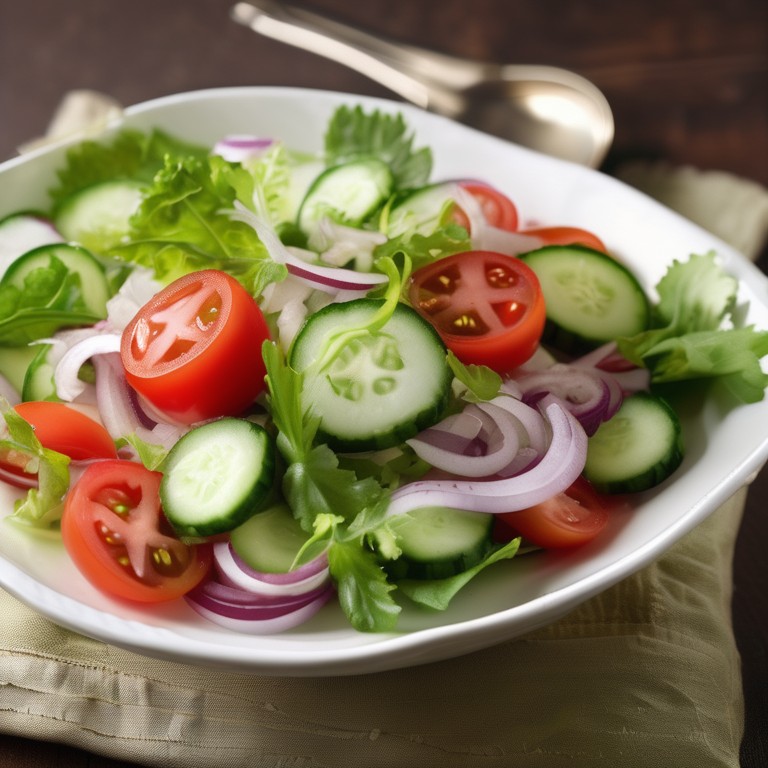 Refreshing Onion Tomato Cucumber Salad