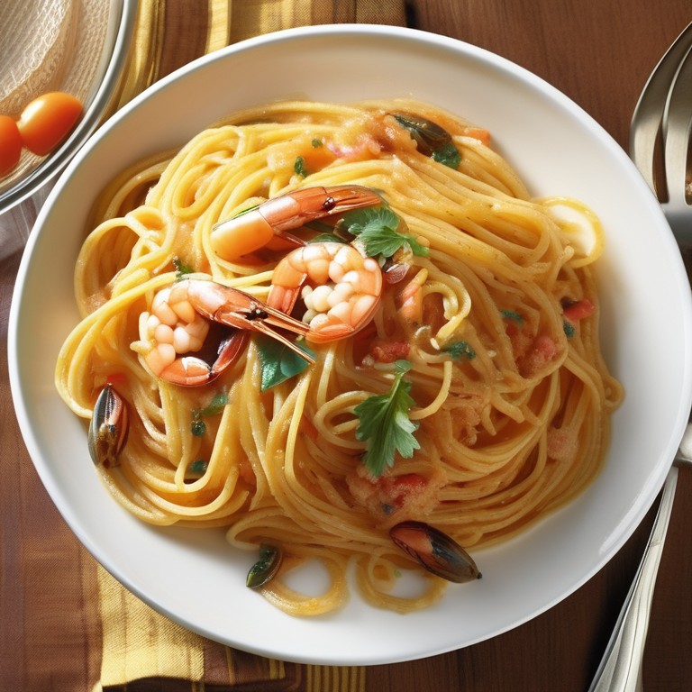 Courge spaghetti avec crevettes