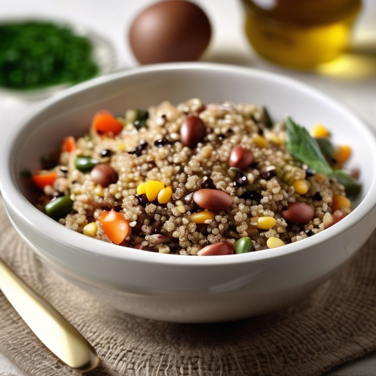 Salada de Ovos com Quinoa e Vegetais