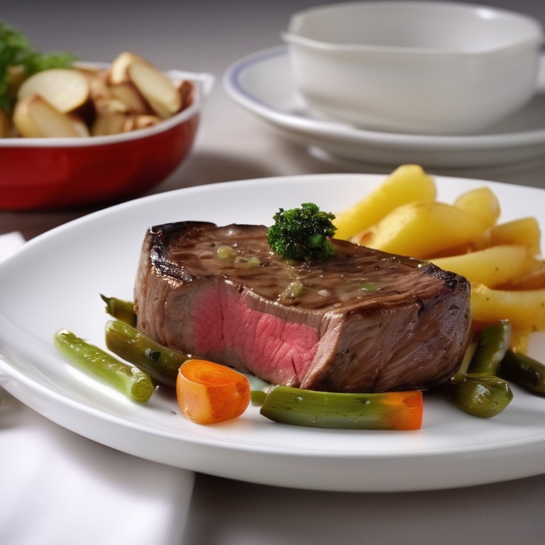 Poêlée de Légumes et Steak Haché avec Pommes de Terre