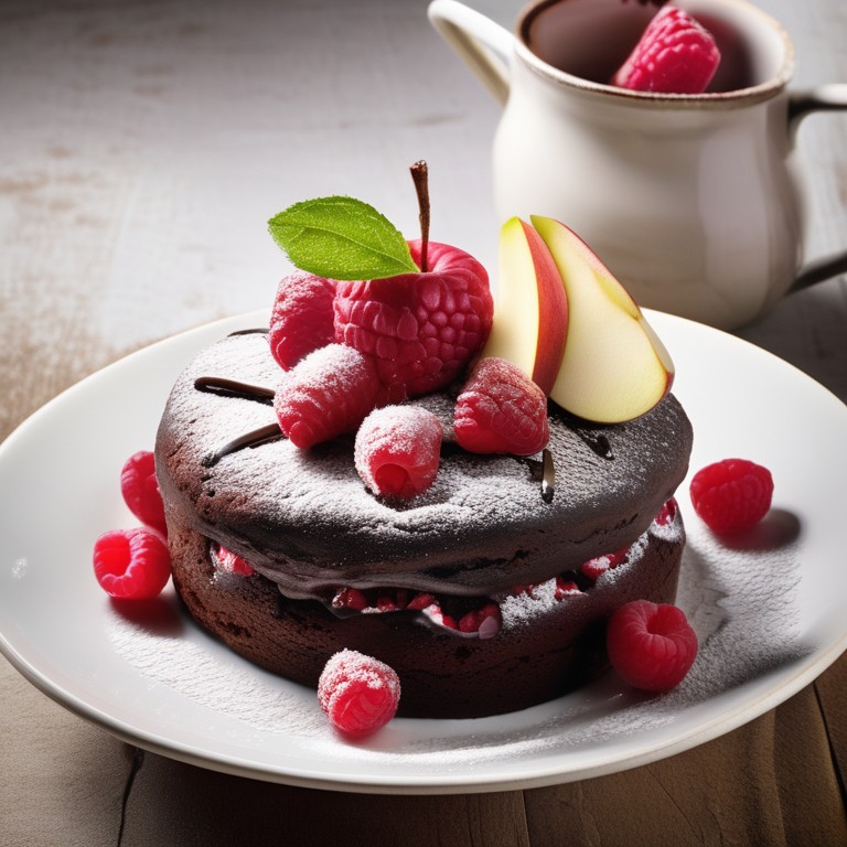 Chocolate Apple Raspberry Cake