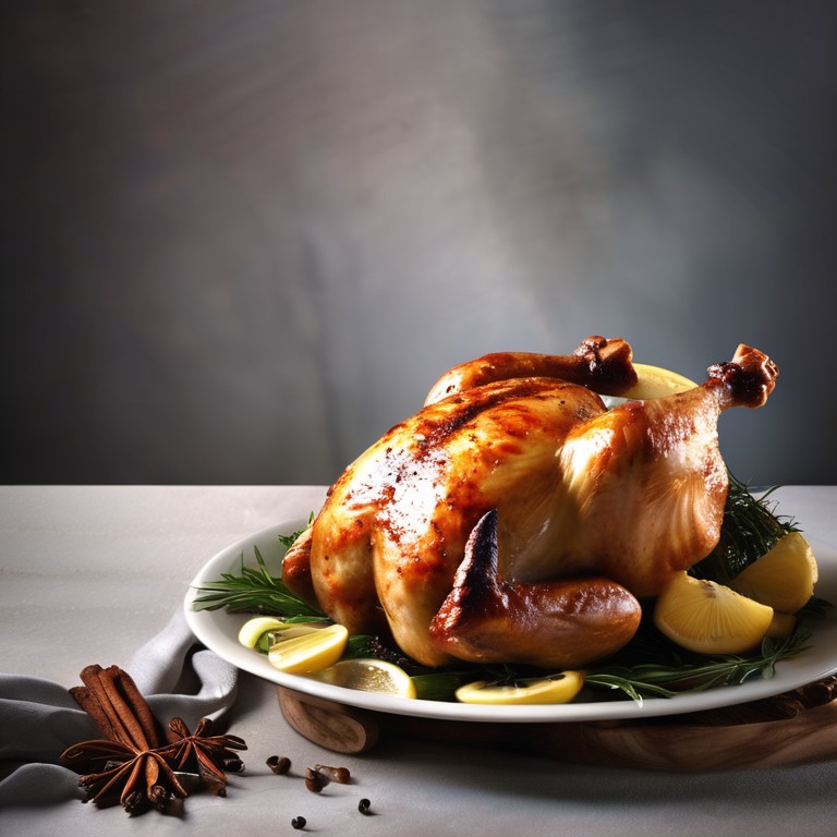 Spiced Roast Chicken with Cardamom and Cinnamon