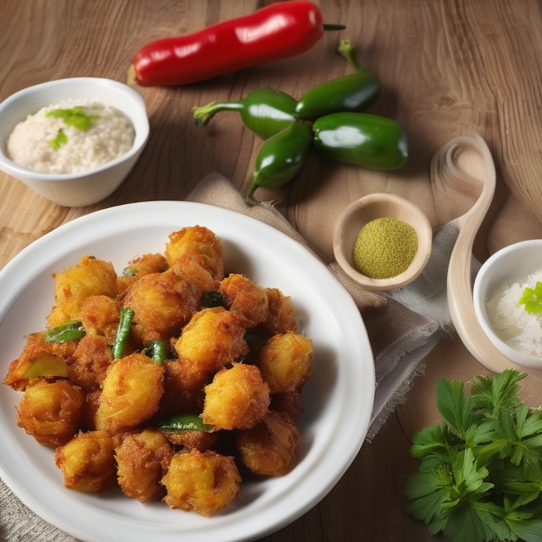 Cebola crocante frita