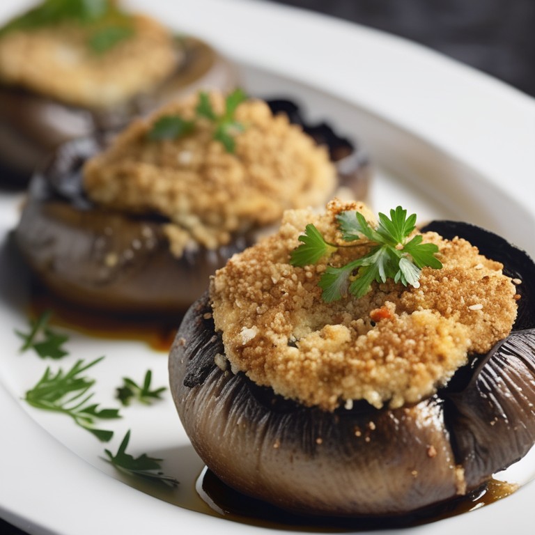Cheesy Stuffed Portobello Mushrooms