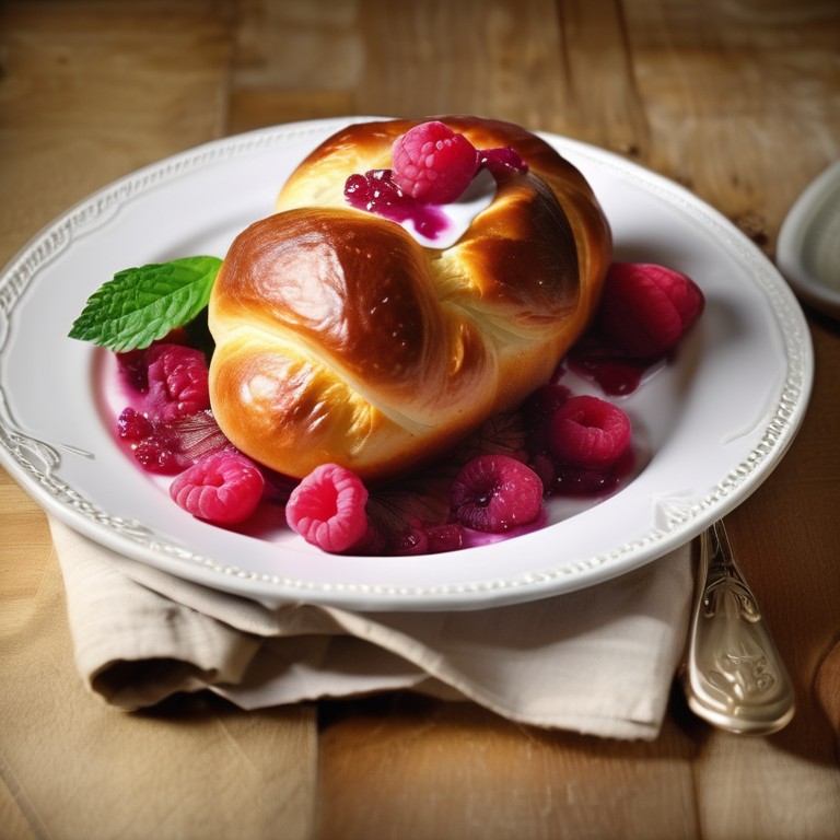 Raspberry and Roast Potato Challah