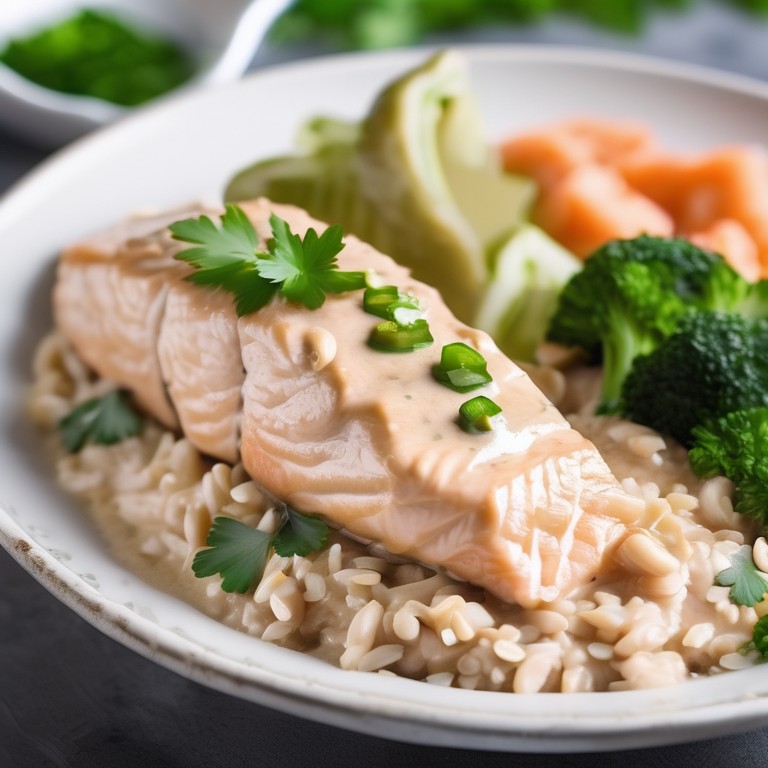 Cashew Chicken and Salmon Skillet