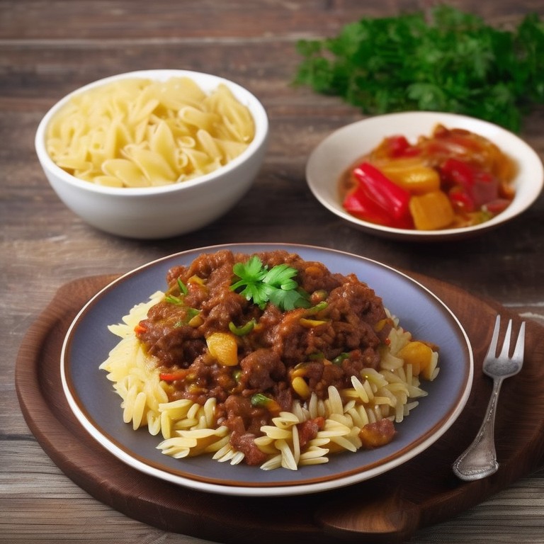 Picadillo de Carne con Papas y Arroz