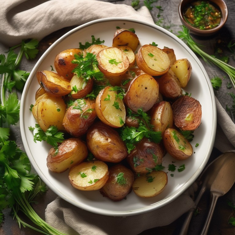 Crispy Garlic Roasted Potatoes