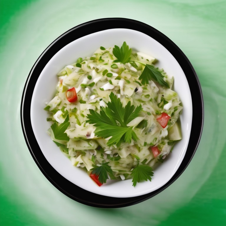 Gurkensalat mit Dill und Petersilie