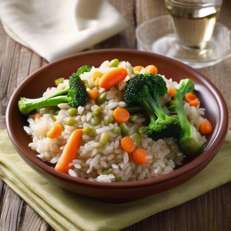 Riz aux Brocolis et Carottes avec Sauce Soja