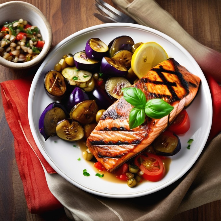 Gegrillter Lachs mit Tomaten-Kapern-Salsa