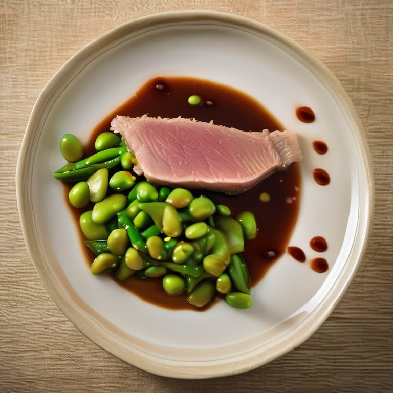 Tataki de Thon avec Légumes Wok et Edamame Sauce Soja