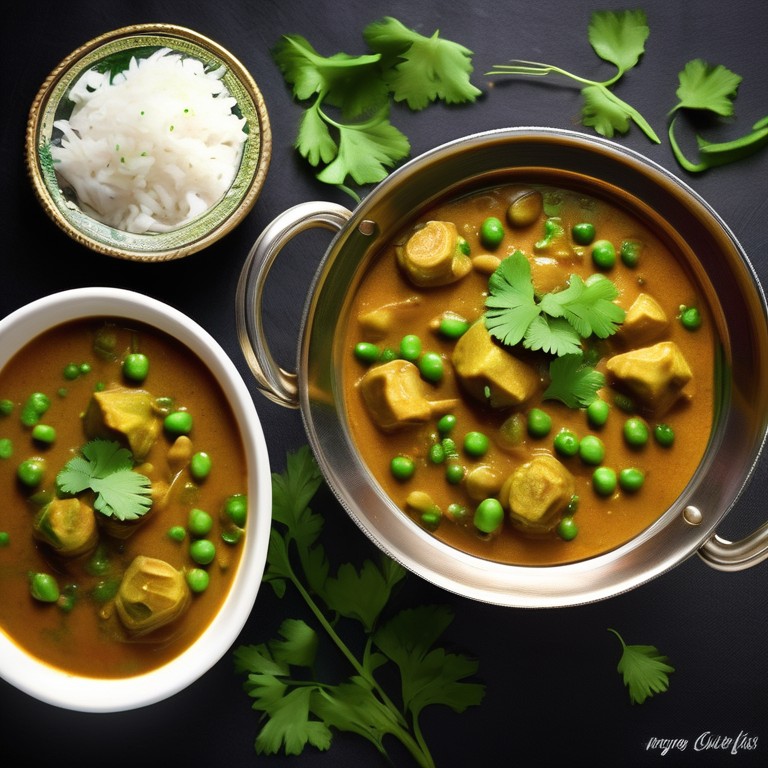 Indian Curry with Bottle Gourd and Peas