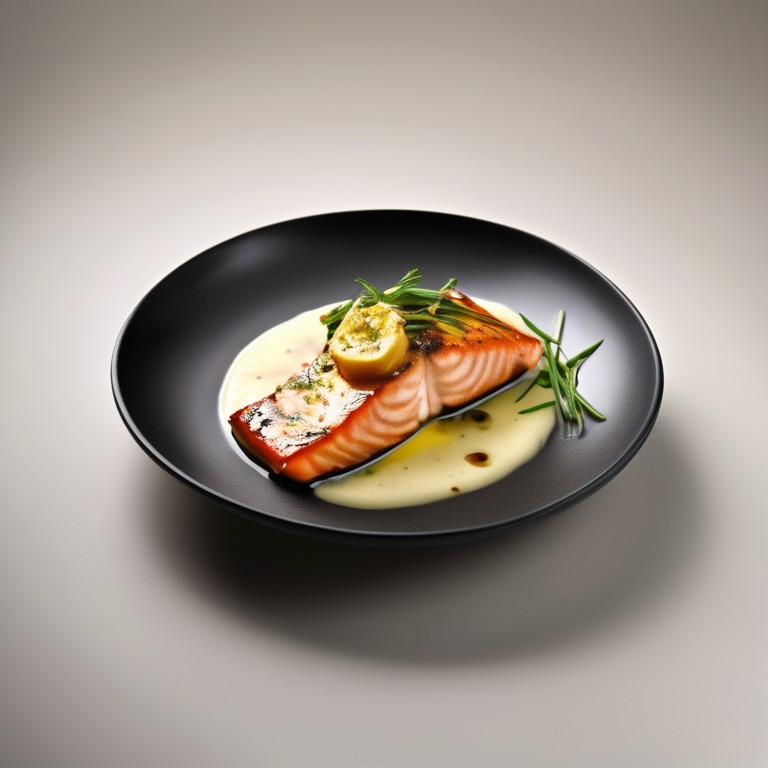 Saumon Grillé avec Sauce Citronnée