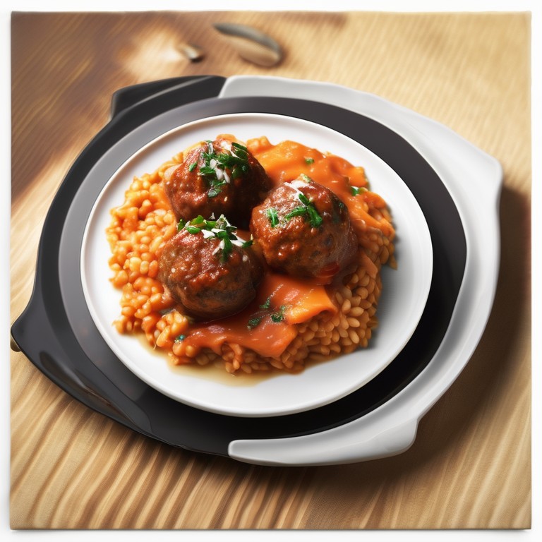 Sweet Potato and Barcely Meatballs