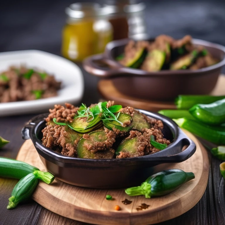Keto Fried Zucchini with Ground Beef
