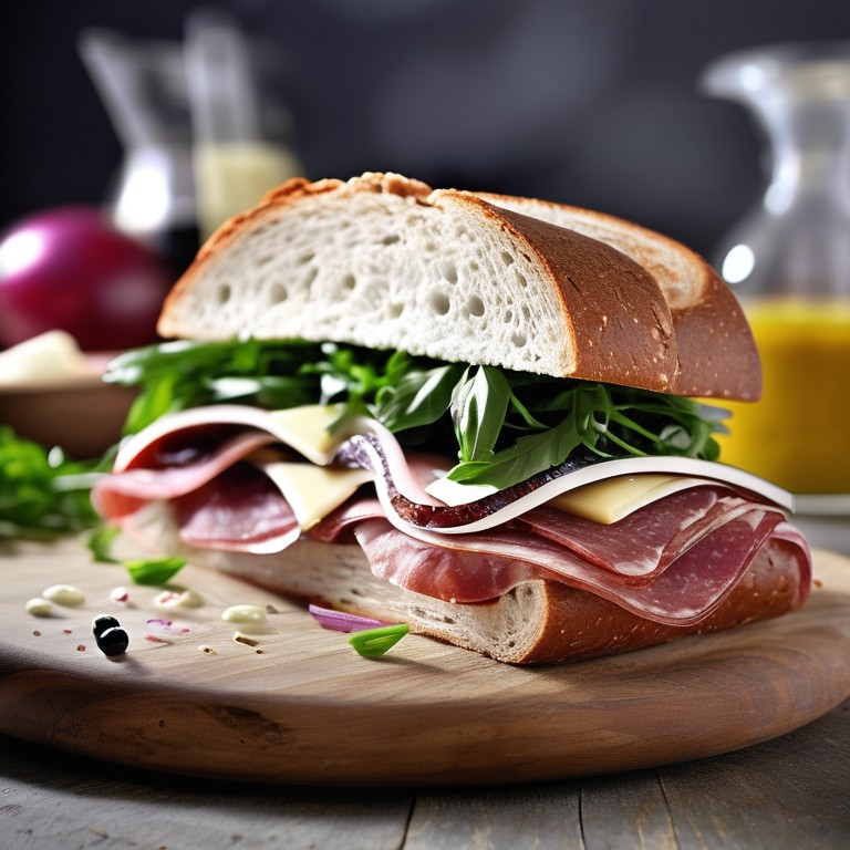 Homemade Salami Sandwich