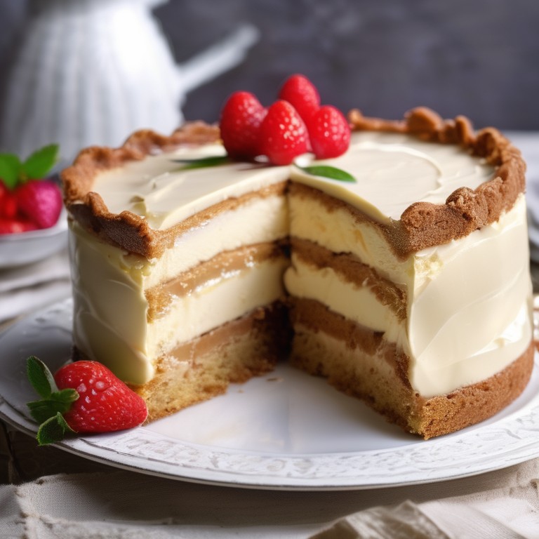 Buttercream Cake with Caramel and Peanuts