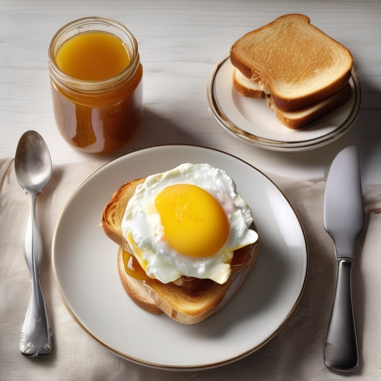 Apple Jam and Egg Breakfast Sandwich