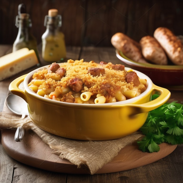 Baked Macaroni with Sausages