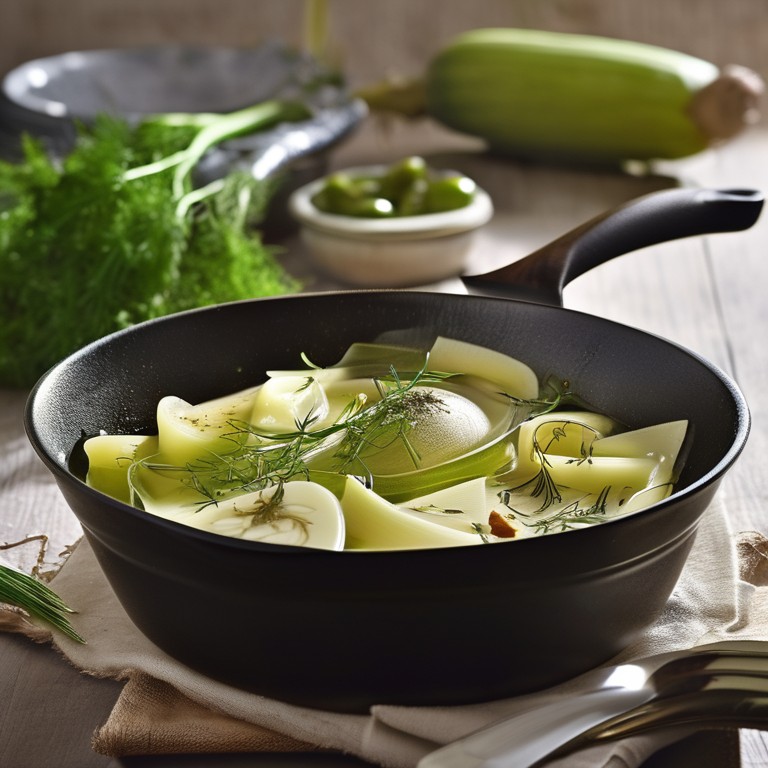 Gedünstetes Gemüse mit Fenchel, Kohlrabi und Pastinake