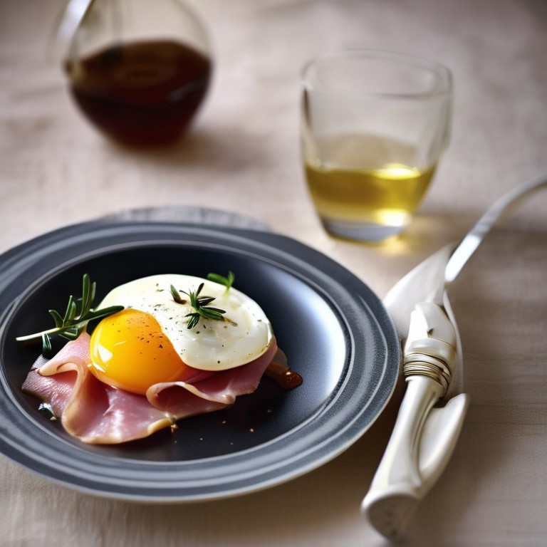 Oeuf sur Jambon Cru