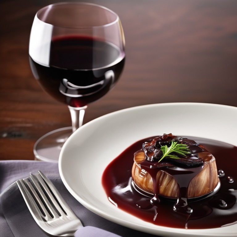 Red Wine Reduction with Shallots and Shiitake Mushrooms