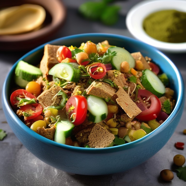 Chaat-Inspired Crunchy Bread Salad