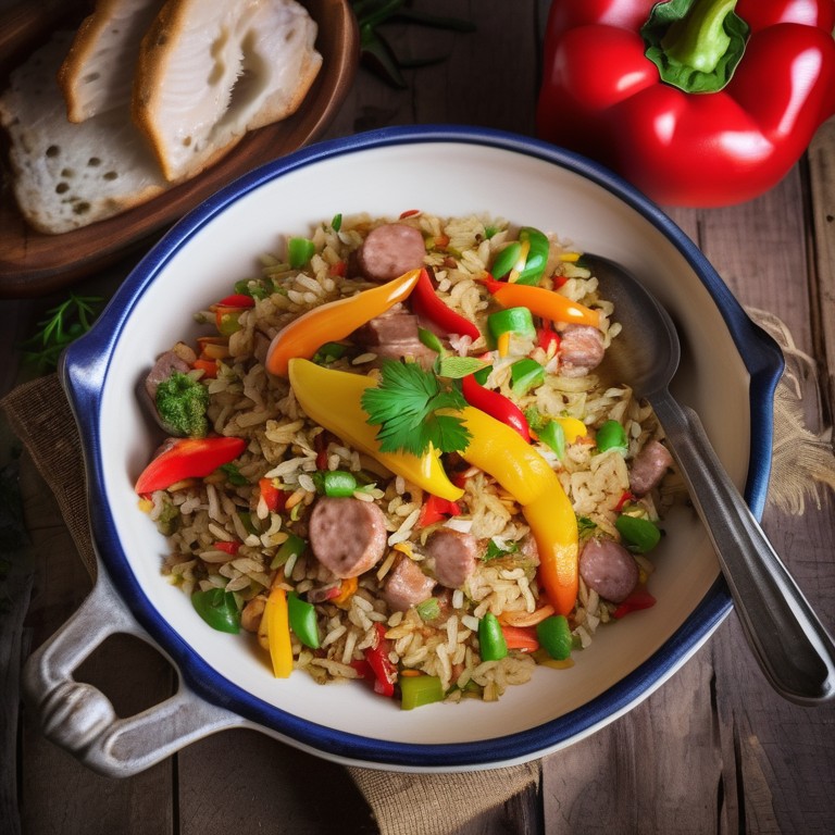 Sausage and Cod Rice Pilaf