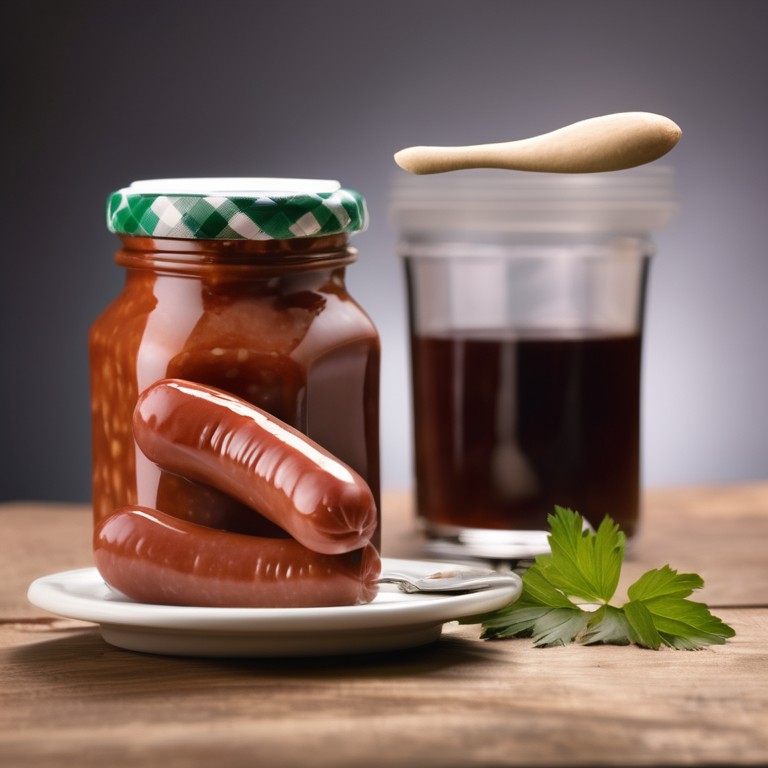 Wurst mit Erbsen und Möhren aus der Dose