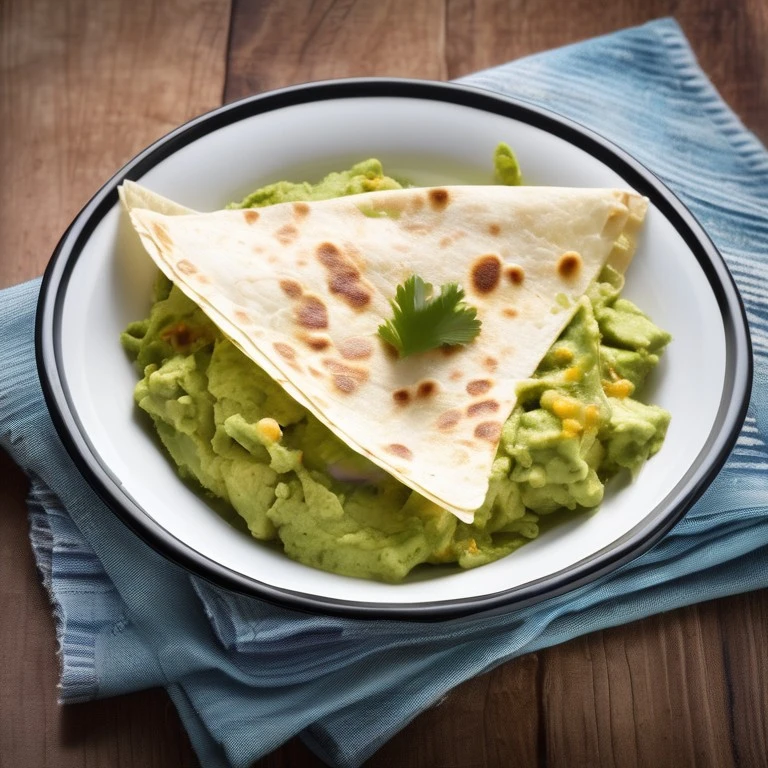 Tortilla Fladen mit Ei und Käse