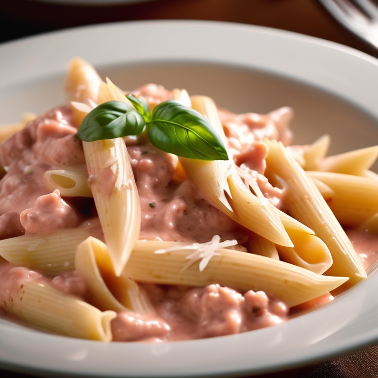 Pink Penne Pasta with Chicken
