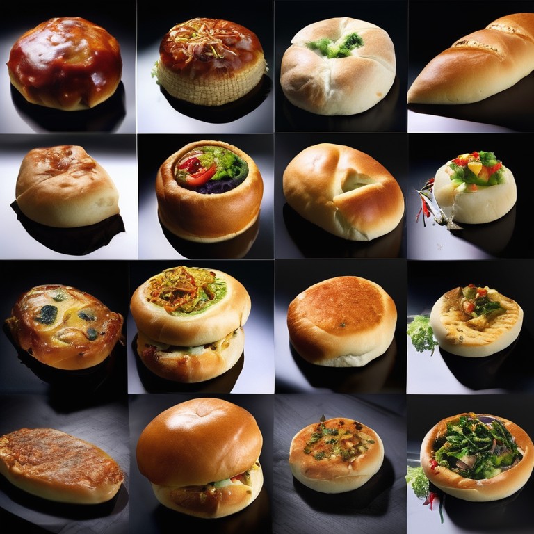 Paneer and Veggie Stuffed Fruit Bun