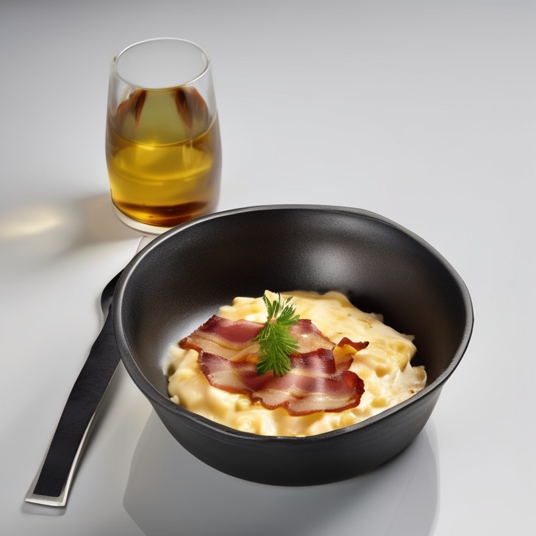 Reis-Käse-Bacon-Eier mit Tomaten